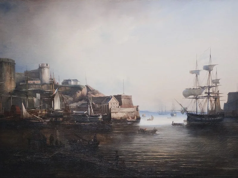 1805-Auguste Jugelet - Veduta del porto di Brest